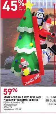 Matério ARBRE GONFLABLE AVEC PÈRE NOEL PINGOUIN ET BOHOMME DE NEIGE offer
