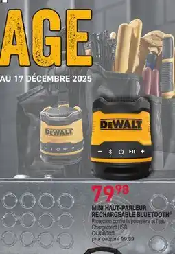 Matério MINI HAUT-PARLEUR RECHARGEABLE BLUETOOTH DEWALT offer