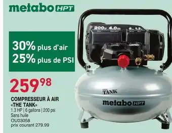 Matério COMPRESSEUR À AIR THE TANK METABO HPT offer