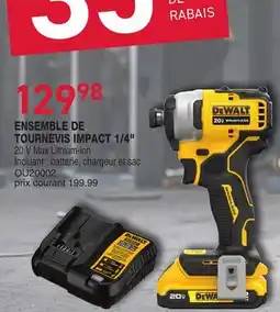 Matério ENSEMBLE DE TOURNEVIS IMPACT 1/4 DEWALT offer