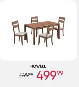 Meubles RD Howell - Rectangular Dining Table with 4 Chairs - Beige offer