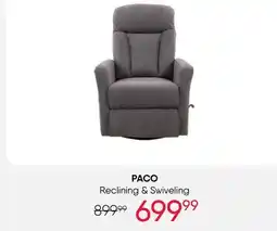 Meubles RD Paco - swivel reclining chair offer