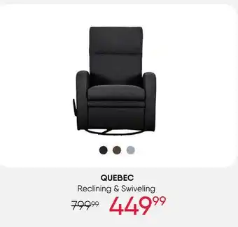 Meubles RD Quebec - Swivel Reclining Armchair offer