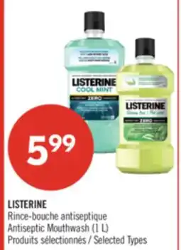 Pharmaprix LISTERINE Rince-bouche antiseptique Antiseptic Mouthwash offer