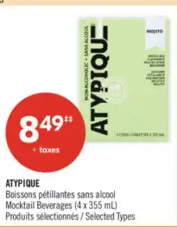 Pharmaprix ATYPIQUE Mocktail Beverages offer
