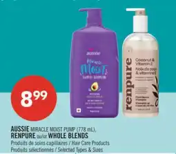 Pharmaprix AUSSIE MIRACLE MOIST PUMP (778 mL), RENPURE or WHOLE BLENDS Hair Care Products offer