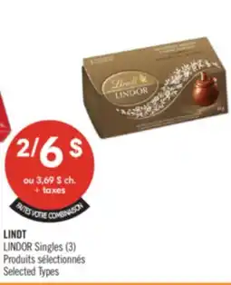 Pharmaprix LINDT LINDOR Singles offer