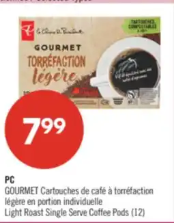 Pharmaprix PC GOURMET Light Roast Single Serve Coffee Pods (12) offer