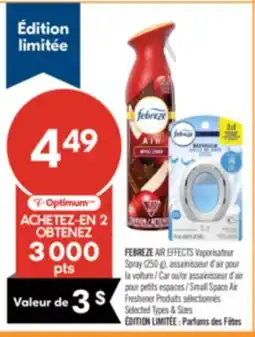 Pharmaprix FEBREZE AIR EFFECTS Vaporisateur Spray (250 g), Car or Small Space Air Freshener offer