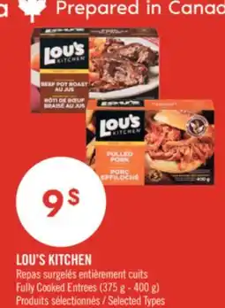 Pharmaprix LOU'S KITCHEN Fully Cooked Entrees offer