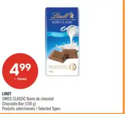 Pharmaprix LINDT SWISS CLASSIC Chocolate Bar offer