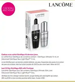 Pharmaprix Lancome Génifique offer