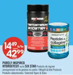 Pharmaprix PURELY INSPIRED, HYDROXYCUT or SIX STAR Weight & Diet Products offer