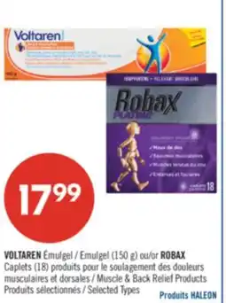 Pharmaprix VOLTAREN Emulgel (150 g) or ROBAX Caplets (18) Muscle & Back Relief offer