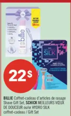 Pharmaprix BILLIE Shave Gift Set, SCHICK or HYDRO SILK Gift Set offer