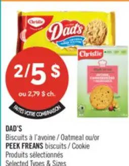 Pharmaprix DAD'S Oatmeal or PEEK FREANS Cookie offer