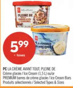Pharmaprix PC Ice Cream (1.5 L) or PREMIUM Ice Cream Bars offer