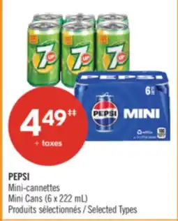 Pharmaprix PEPSI Mini Cans offer