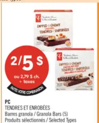 Pharmaprix PC TENDRES ET ENROBÉES Granola Bars offer
