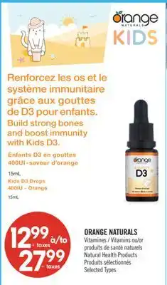 Pharmaprix ORANGE NATURALS Natural Health Products offer