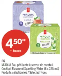Pharmaprix PC Cocktail Flavoured Sparkling Water (6 x 355 mL) offer