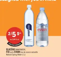Pharmaprix GLACÉAU SMARTWATER, FIJI or EVIAN Natural Spring Water offer