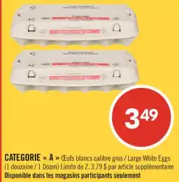 Pharmaprix CATEGORIE A Large White Eggs offer