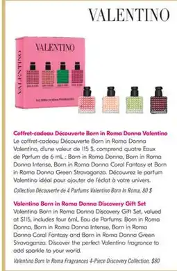 Pharmaprix Valentino Born In Roma Fragrances 4-Piece Discovery Collection offer