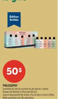 Pharmaprix PHILOSOPHY Shower Gel Wishlist 5-Piece Set offer