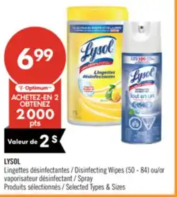Pharmaprix LYSOL Disinfecting Wipes (50 - 84) or Spray offer