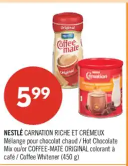 Pharmaprix NESTLÉ CARNATION Hot Chocolate Mix or COFFEE-MATE ORIGINAL Coffee Whitener offer