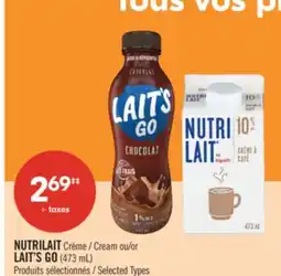 Pharmaprix NUTRILAIT Cream or LAIT'S GO offer