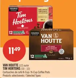 Pharmaprix VAN HOUTTE (12) or TIM HORTONS (10 - 12) K-Cup Coffee Pods offer