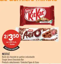 Pharmaprix NESTLÉ Single Serve Chocolate Bar offer