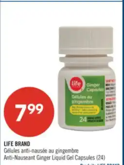Pharmaprix LIFE BRAND Anti-Nauseant Ginger Liquid Gel Capsules offer