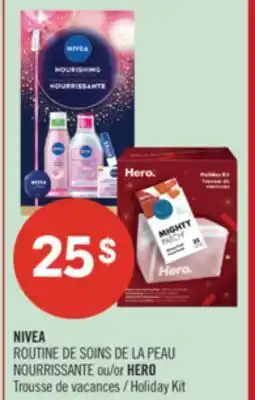 Pharmaprix NIVEA ROUTINE DE SOINS DE LA PEAU NOURRISSANTE or HERO Holiday Kit offer