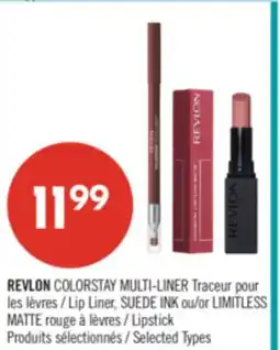 Pharmaprix REVLON COLORSTAY MULTI-LINER Lip Liner, SUEDE INK or LIMITLESS MATTE Lipstick offer