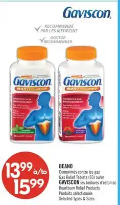 Pharmaprix BEANO Gas Relief Tablets (60) or GAVISCON Heartburn Relief Products offer