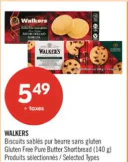 Pharmaprix WALKERS Gluten Free Pure Butter Shortbread offer