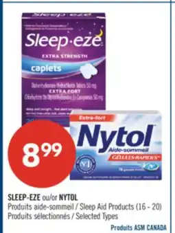 Pharmaprix SLEEP-EZE or NYTOL Sleep Aid Products offer