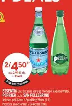 Pharmaprix ESSENTIA Ionized Alkaline Water, PERRIER or SAN PELLEGRINO Sparkling Water (1 L) offer