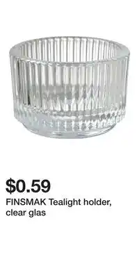 IKEA FINSMAK Tealight holder, clear glas offer