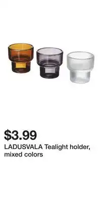 IKEA LADUSVALA Tealight holder, mixed colors offer
