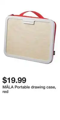 IKEA MÅLA Portable drawing case, red offer