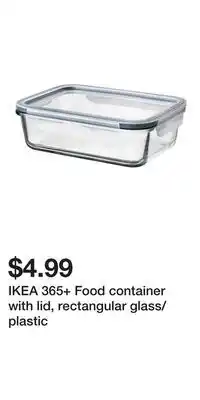 IKEA IKEA 365+ Food container with lid, rectangular glass/plastic offer