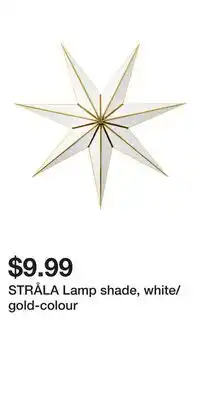 IKEA STRÅLA Lamp shade, white/gold-colour offer