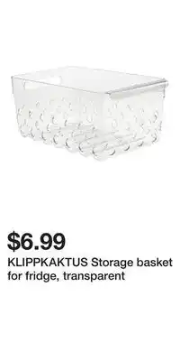 IKEA KLIPPKAKTUS Storage basket for fridge, transparent offer