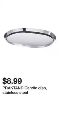 IKEA PRAKTAND Candle dish, stainless steel offer