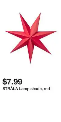 IKEA STRÅLA Lamp shade, red offer