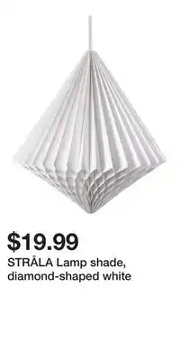 IKEA STRÅLA Lamp shade, diamond-shaped white offer